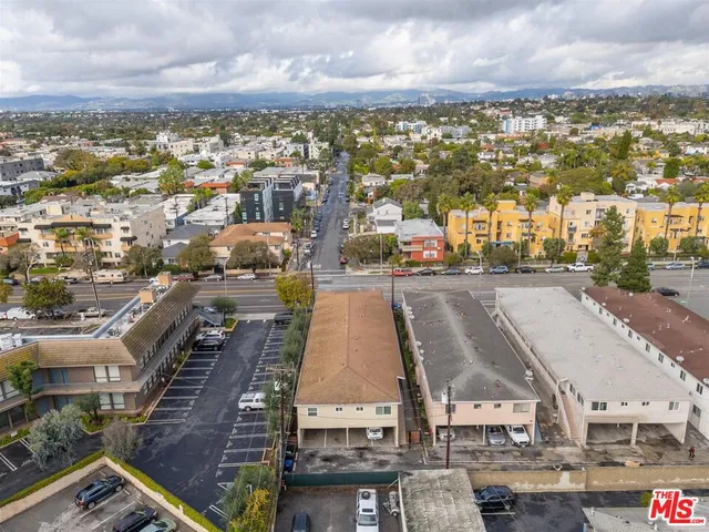 an aerial view of a city