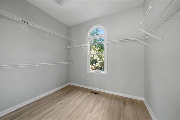 an empty room with a window