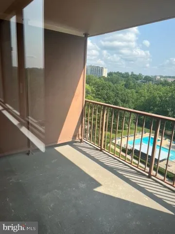 a view of a city from a balcony