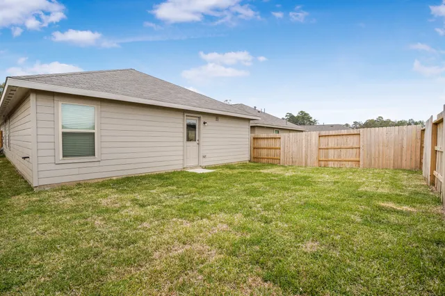 a backyard of a house