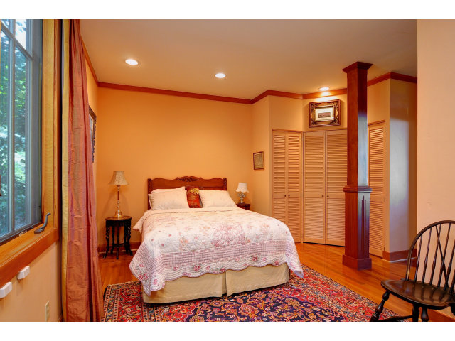 220 Ware Road Woodside, CA 94062 - Photo 18 of 19 a bedroom with a bed and a view of bathroom