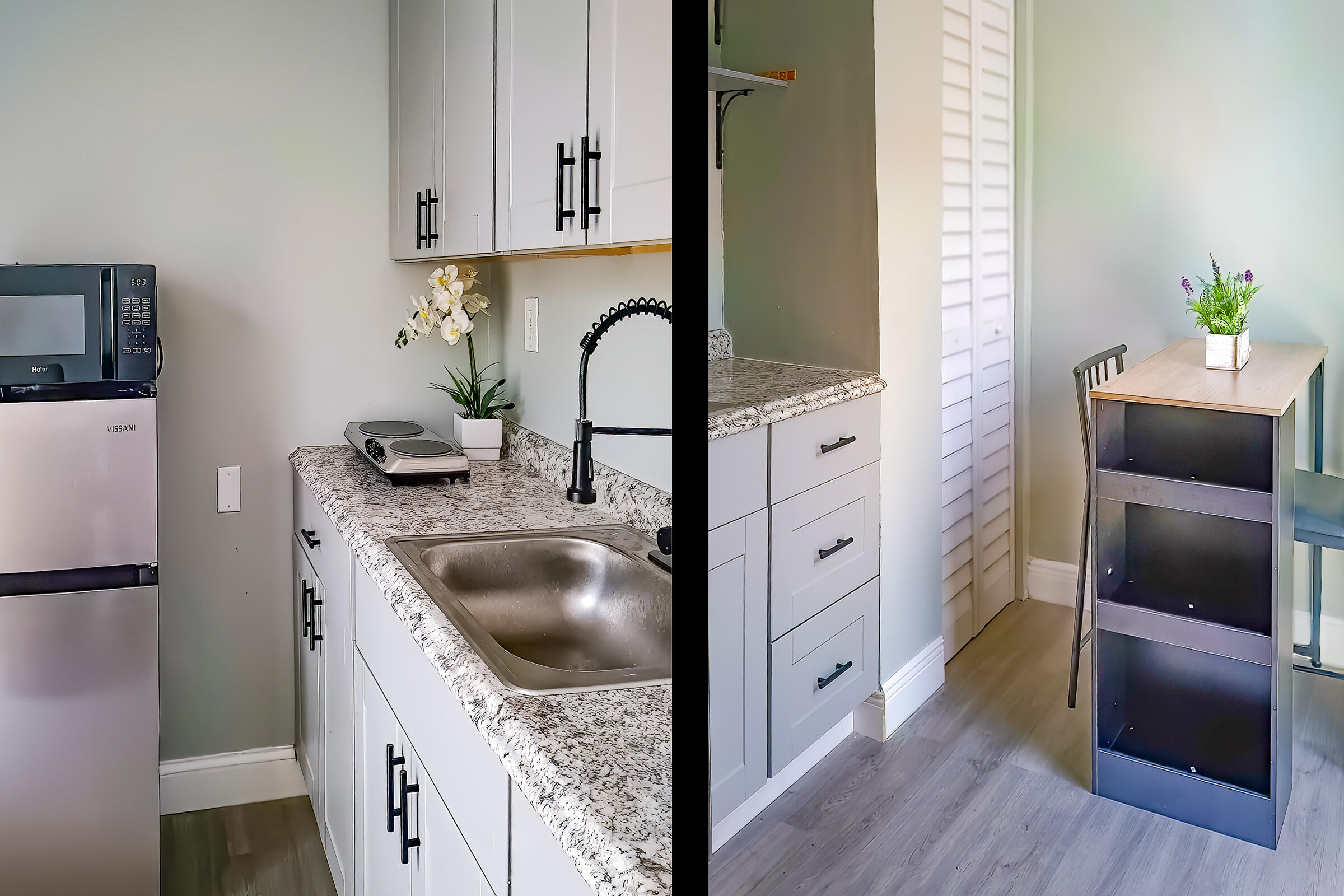 G34 Miriam Street Key West, FL 33040 - Photo 14 of 17 a kitchen with stainless steel appliances granite countertop a sink and a stove top oven