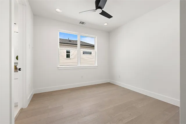 an empty room with a window