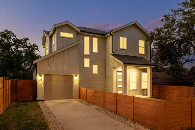 a white building with glass door