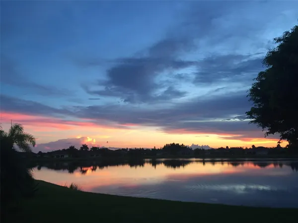 a view of lake from yard