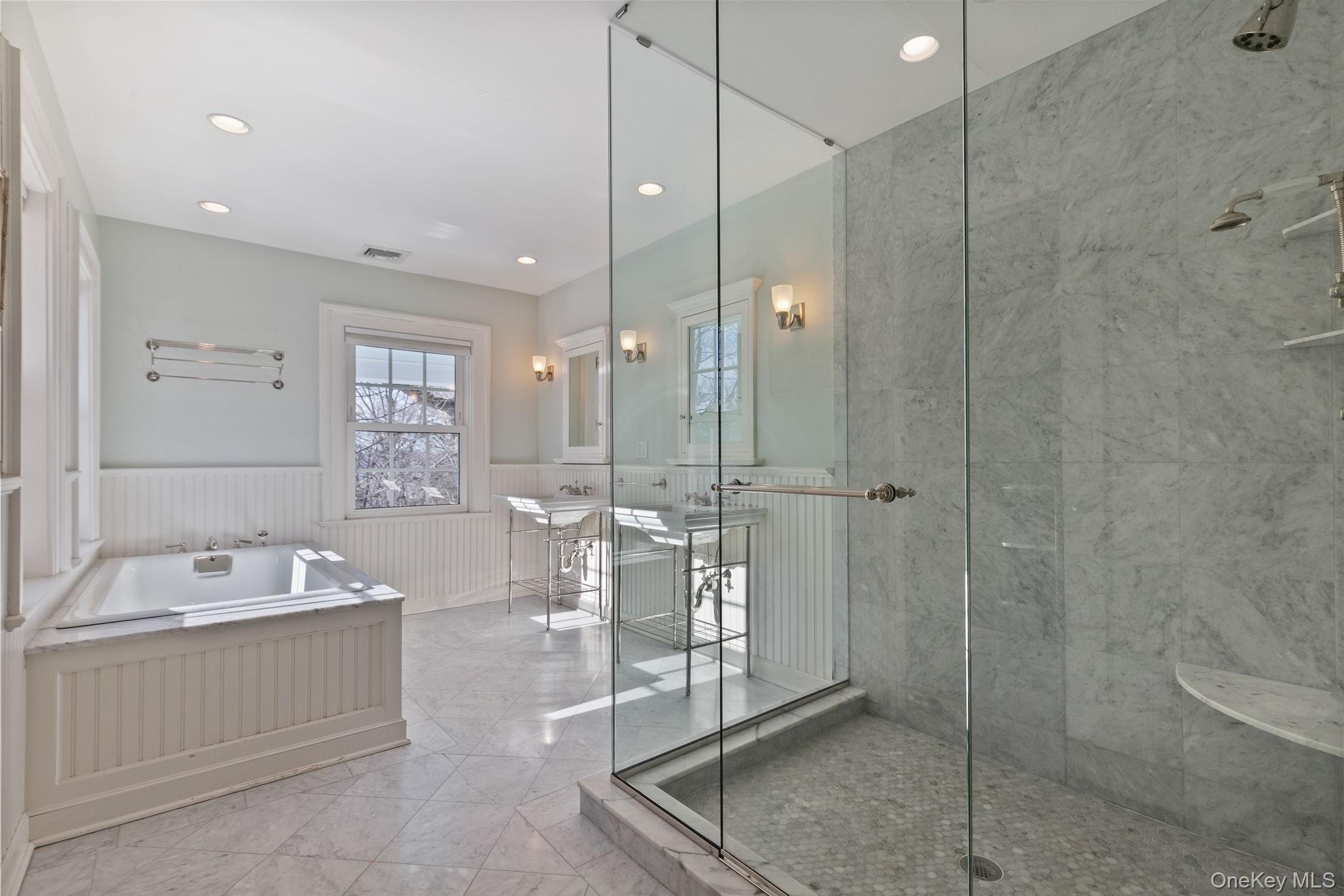 36 Revolutionary Road Briarcliff Manor, NY 10510 - Photo 25 of 50 Spa like primary bath with oversized shower and soaking tub