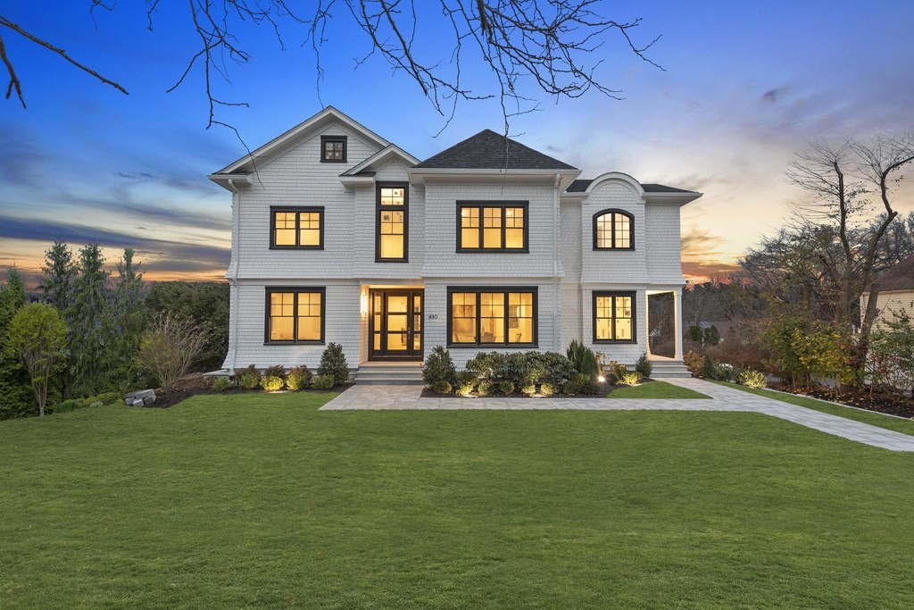 480 Dudley Road Newton, MA 02459 - Photo 2 of 35 a front view of a house with a yard