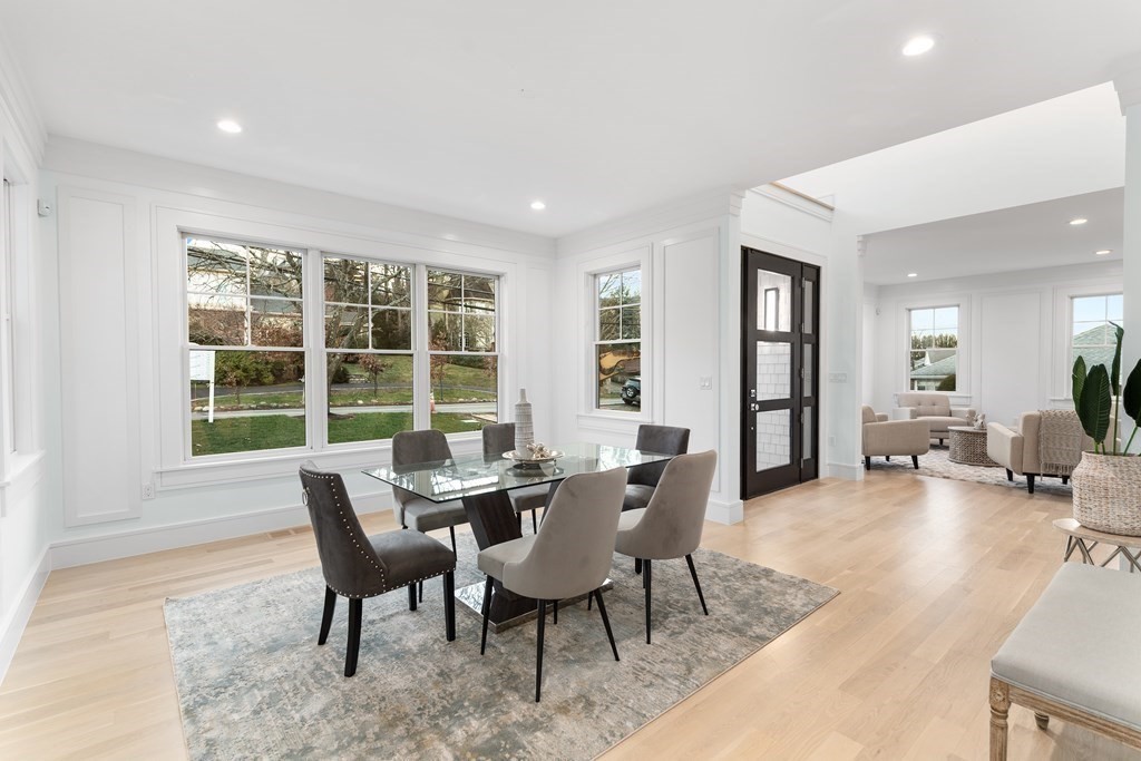 480 Dudley Road Newton, MA 02459 - Photo 23 of 35 a view of a dining room with furniture and a window
