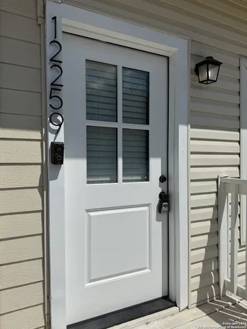 a view of front door