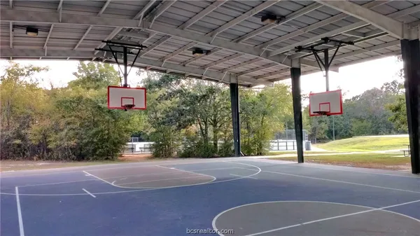 a view of a indoor basketball court