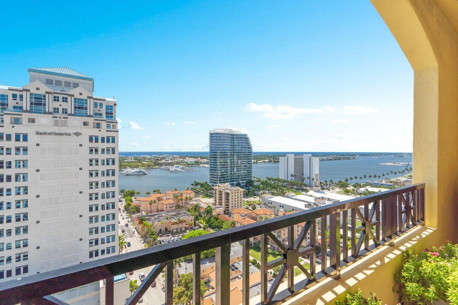 801 South Olive Avenue, Unit 435 West Palm Beach, FL 33401 - Photo 25 of 33 a view of a balcony with city