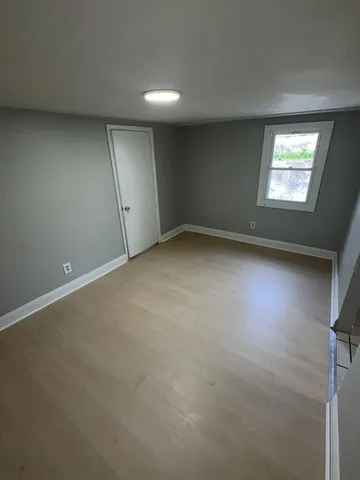 an empty room with a window