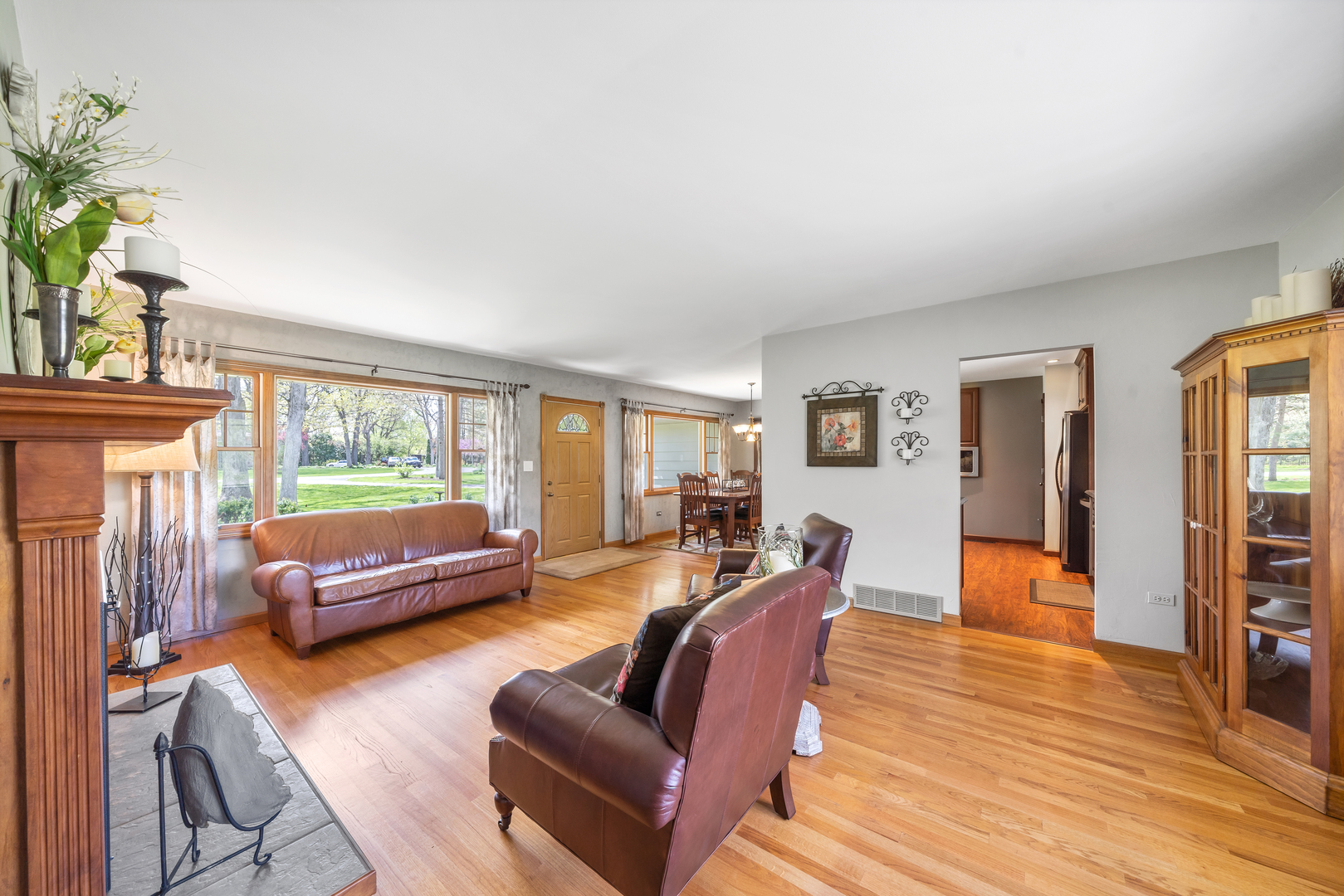 43W640 Thornapple Tree Road Sugar Grove, IL 60554 - Photo 14 of 32 a living room with furniture and a fireplace