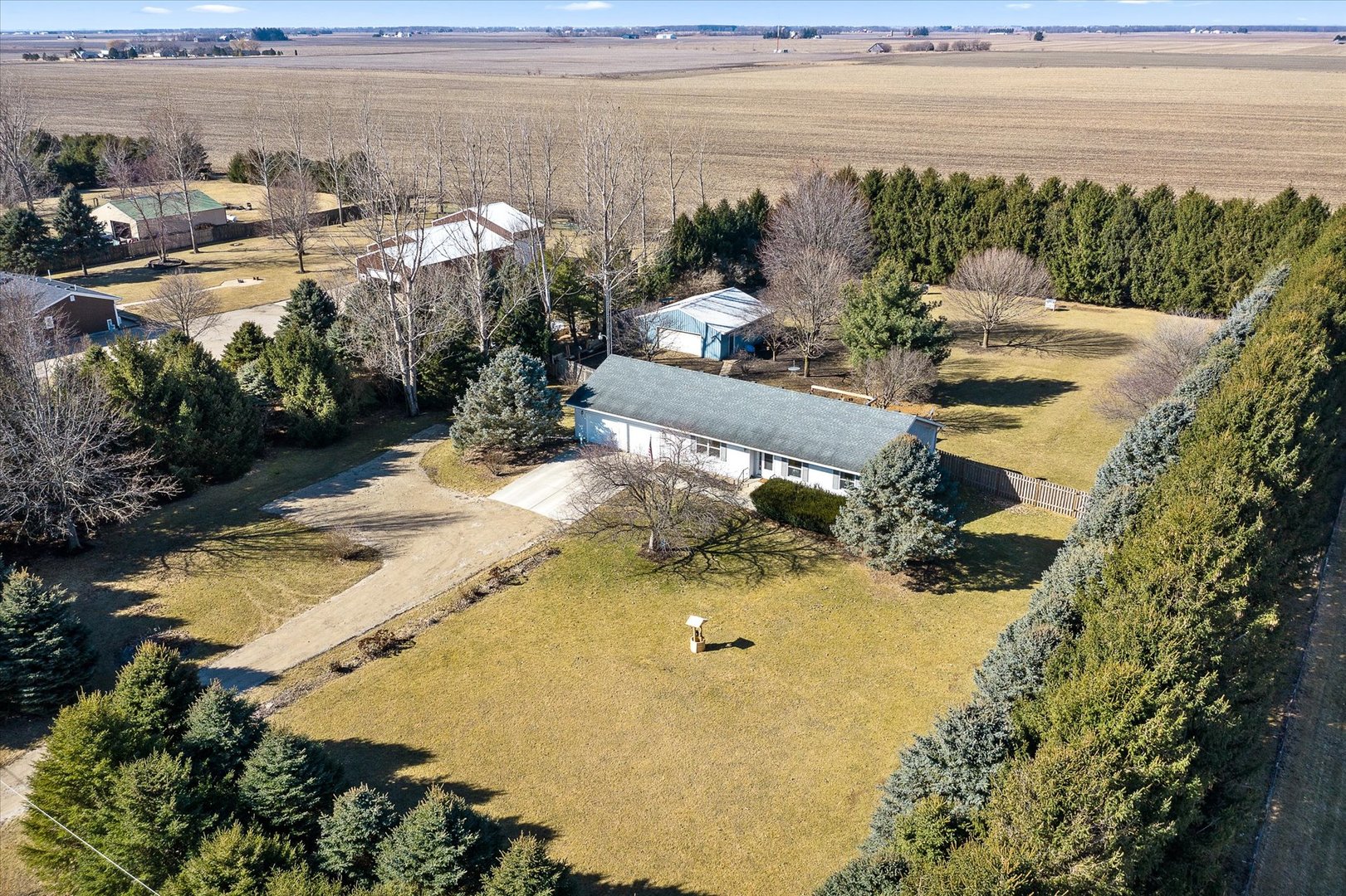 a view of a lake with outdoor space