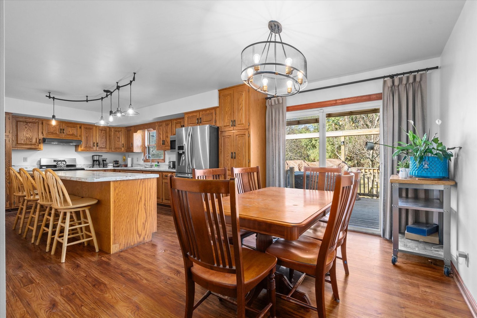 4461 Highway 23 Leland, IL 60531 - Photo 7 of 28 a view of a dining room with furniture window and wooden floor