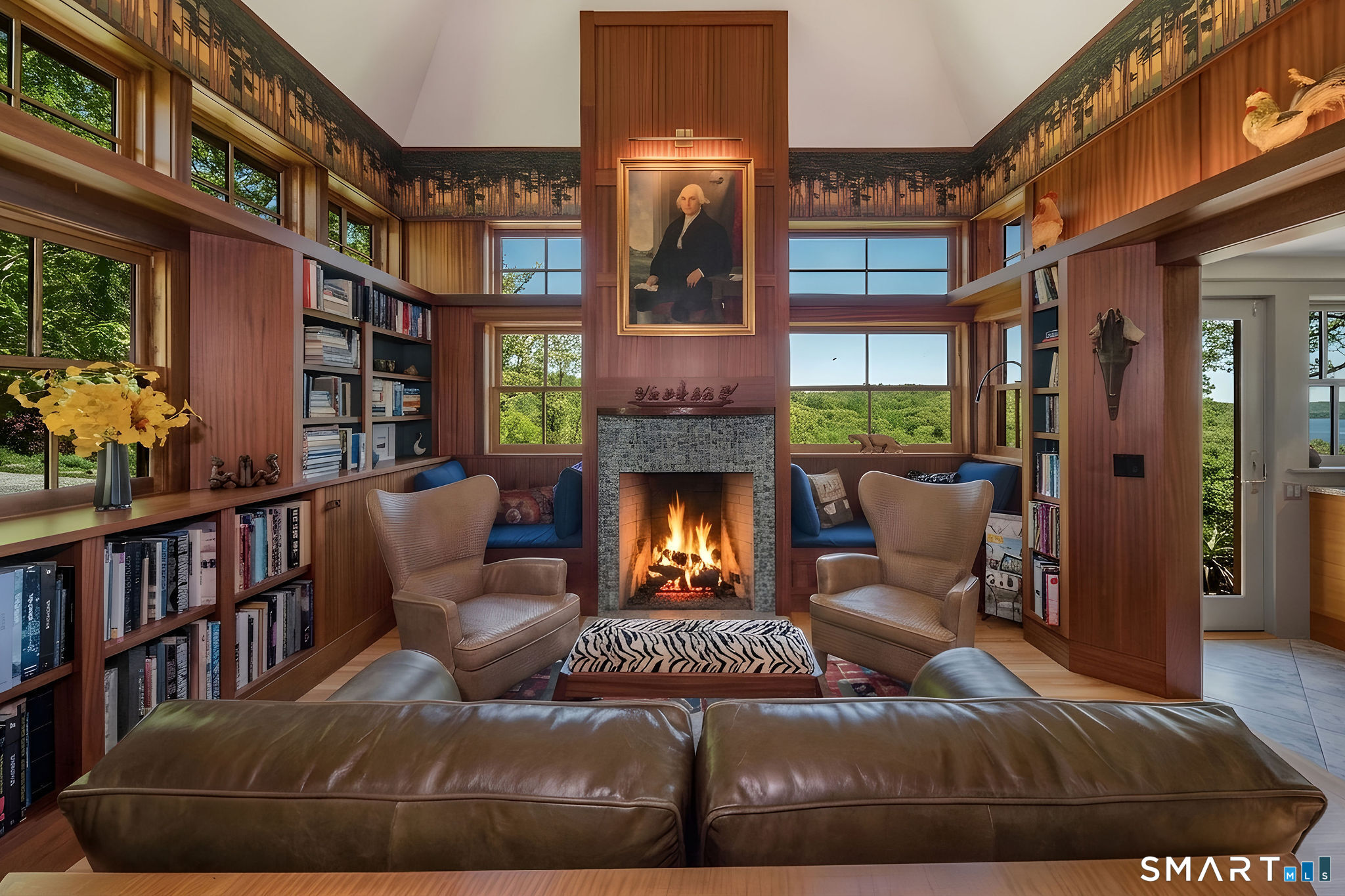 89 River Road East Haddam, CT 06423 - Photo 18 of 40 Library with a fireplace