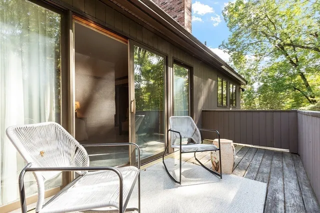 a house view with a seating space