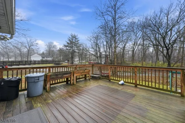 a view of roof deck with seating space