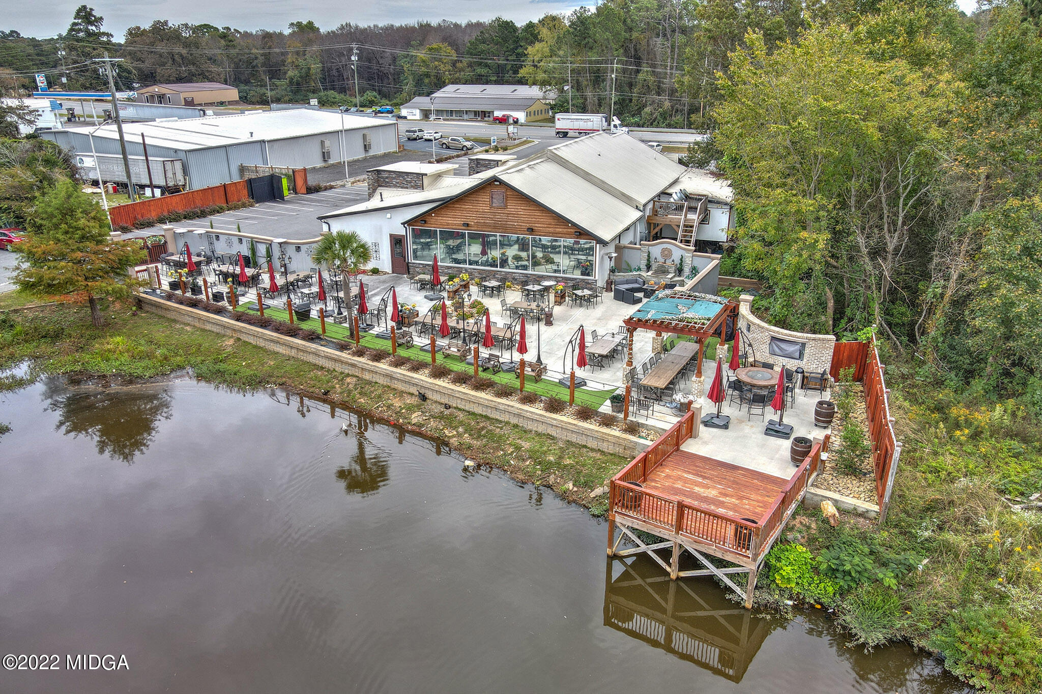 118 Red Birch Lane Warner Robins, GA 31093 - Photo 16 of 19 an aerial view of residential house with outdoor space and lake view