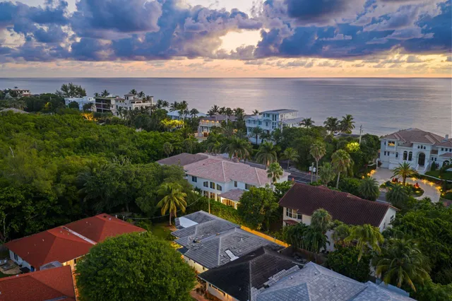 an aerial view of multiple house