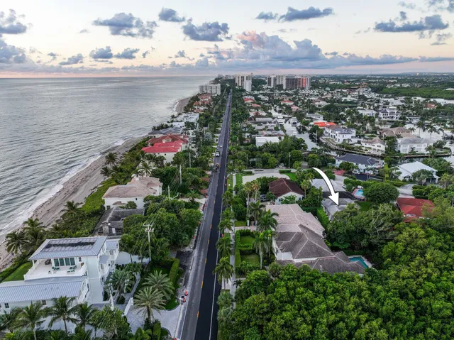 a view of a lake with a city