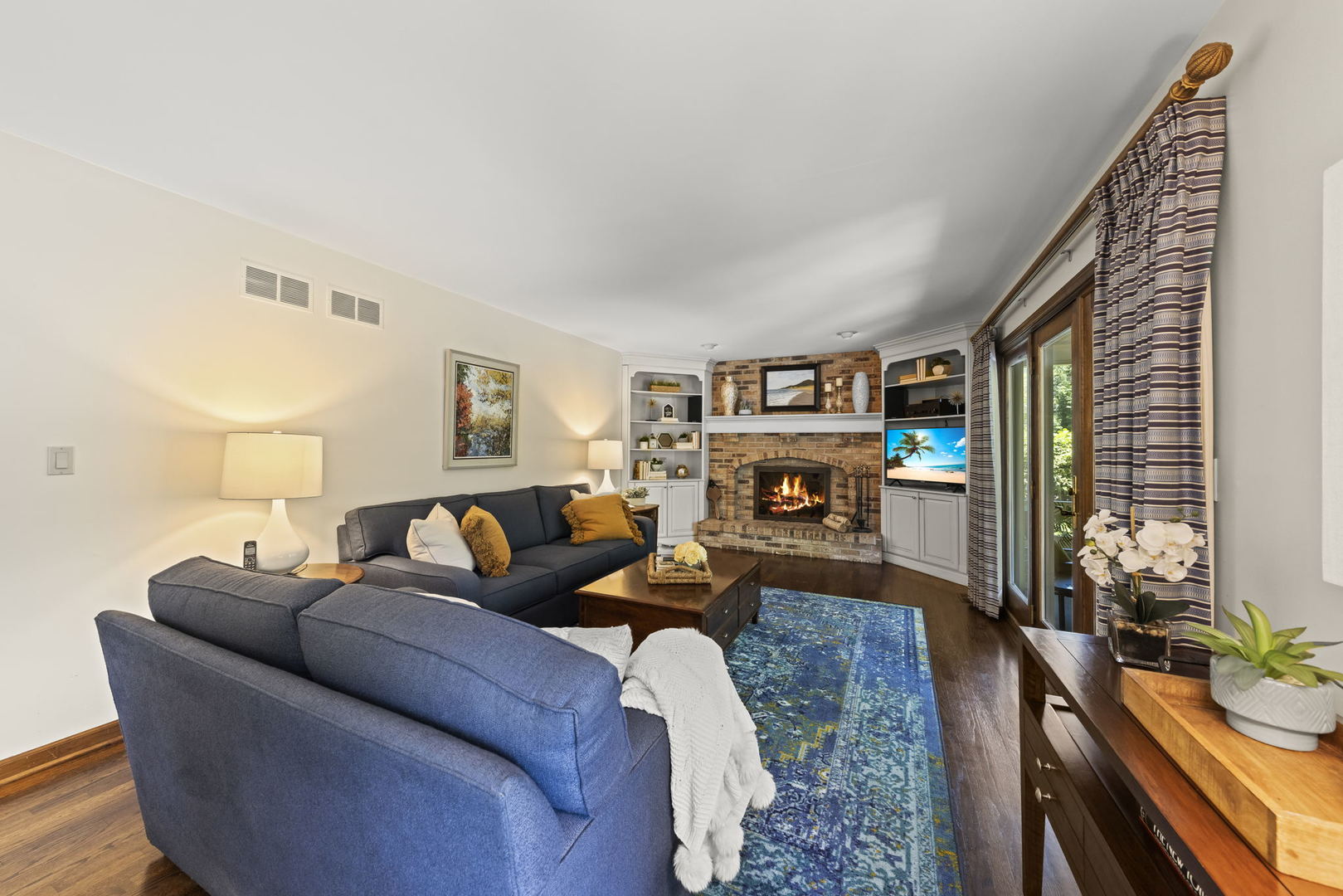 2037 Burnham Place Wheaton, IL 60189 - Photo 10 of 46 a living room with furniture fireplace and flat screen tv