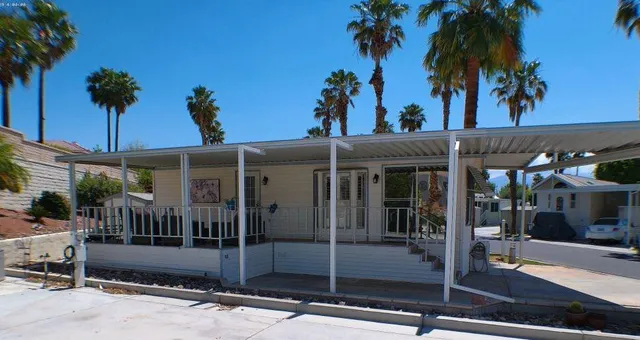a view of a house with a patio
