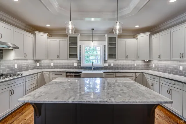 a view of a balcony with wooden floor
