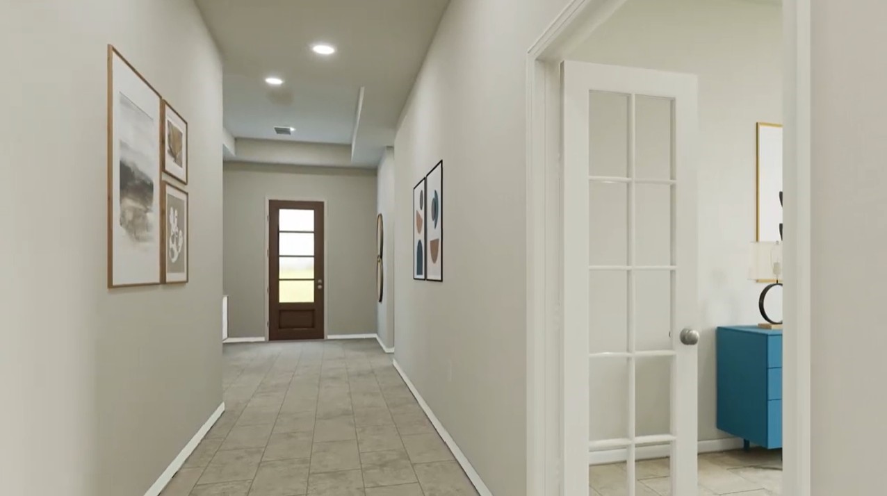8223 Holly Blue Drive Rosharon, TX 77583 - Photo 27 of 48 a view of a hallway with windows and closet