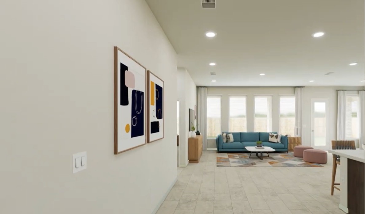 8223 Holly Blue Drive Rosharon, TX 77583 - Photo 16 of 48 a living room with furniture and large windows