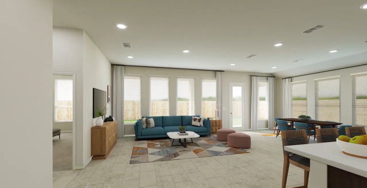 8223 Holly Blue Drive Rosharon, TX 77583 - Photo 17 of 48 a living room with furniture and large windows