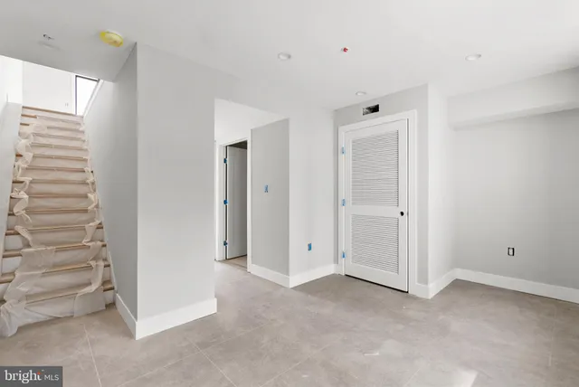 a view of kitchen with wooden floor
