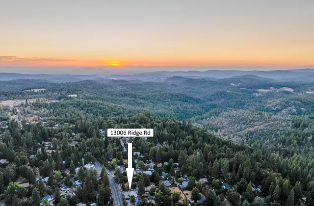 a view of a city with mountain