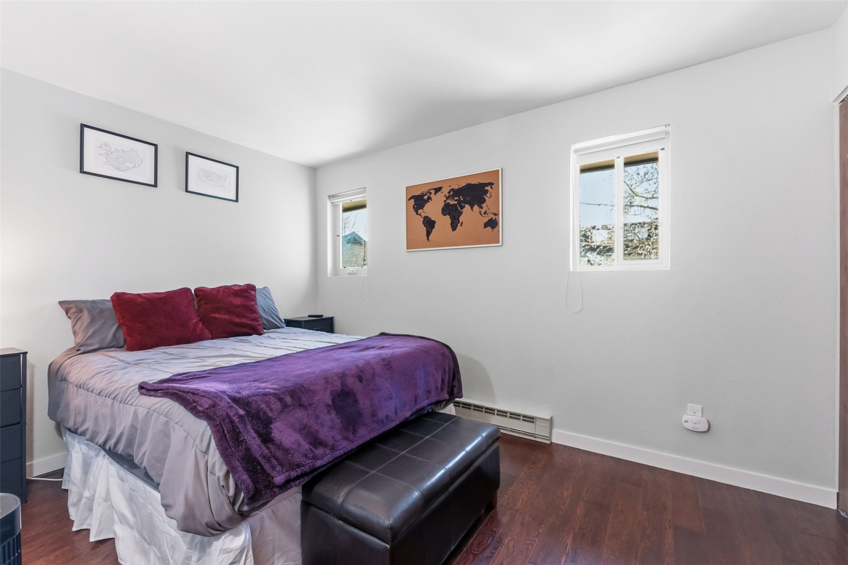 6920 Ryan Gulch Road, Unit 6920 Silverthorne, CO 80498 - Photo 22 of 48 a bedroom with a bed and wooden floor