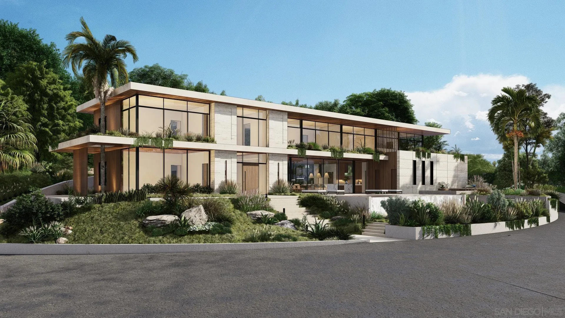 7151 Romero Loop La Jolla, CA 92037 - Photo 11 of 17 a front view of a house with a garden