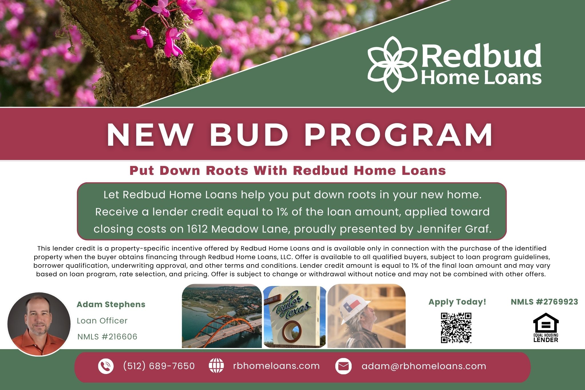 1612 Meadow Lane Taylor, TX 76574 - Photo 35 of 36 Get 1% towards closing costs with New Bud Program!