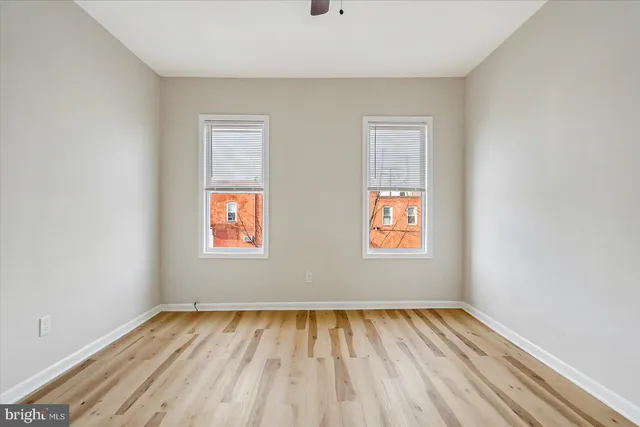 an empty room with a window