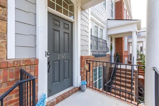front view of a house with a glass door