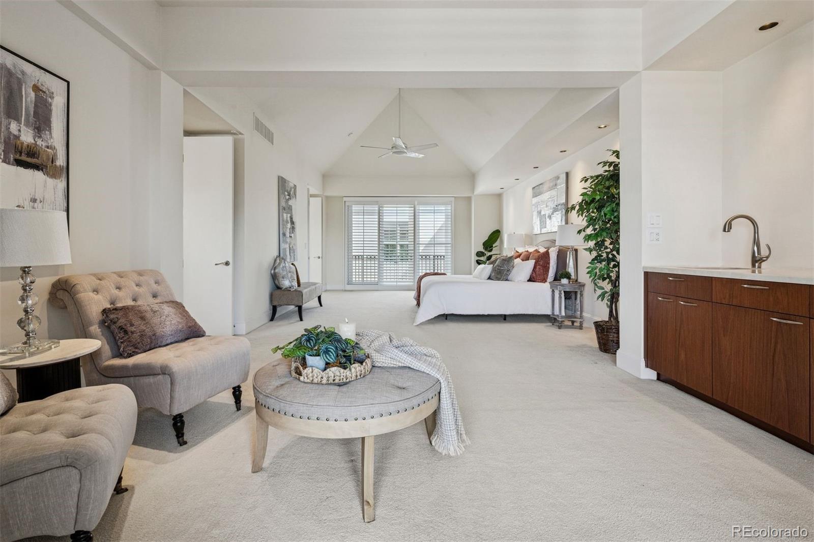 375 Clayton Street Denver, CO 80206 - Photo 26 of 45 a living room with furniture and a potted plant