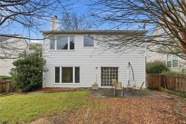 a backyard of a house