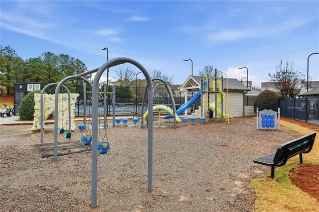 a view of outdoor space with seating
