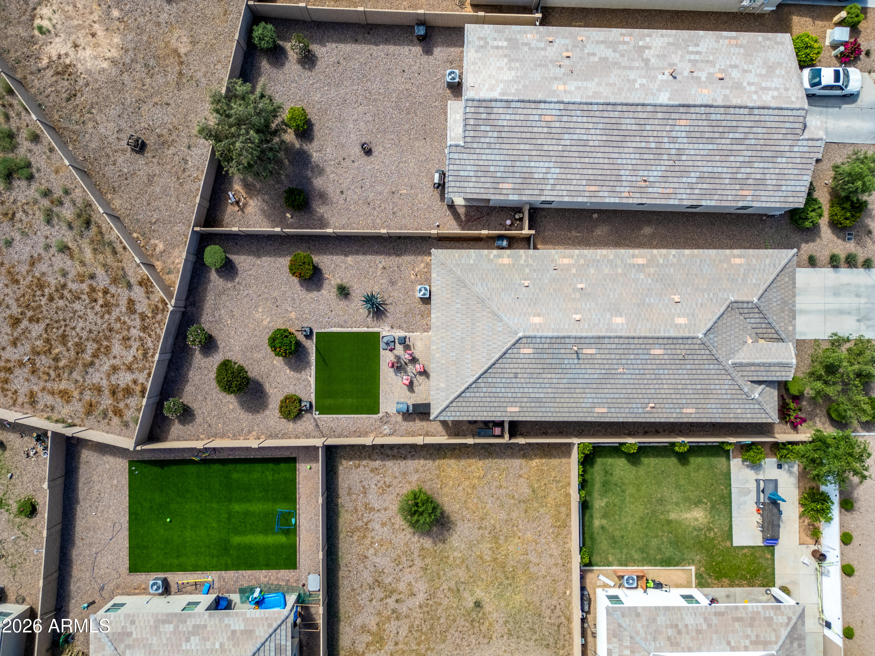 4913 East Chromium Road San Tan Valley, AZ 85143 - Photo 53 of 60 an aerial view of a house with a garden