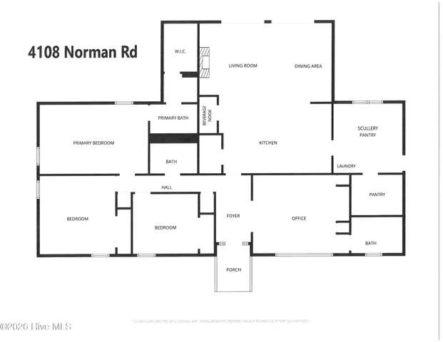 $2,850 | 4108 Norman Road, Trent Woods, NC 28562