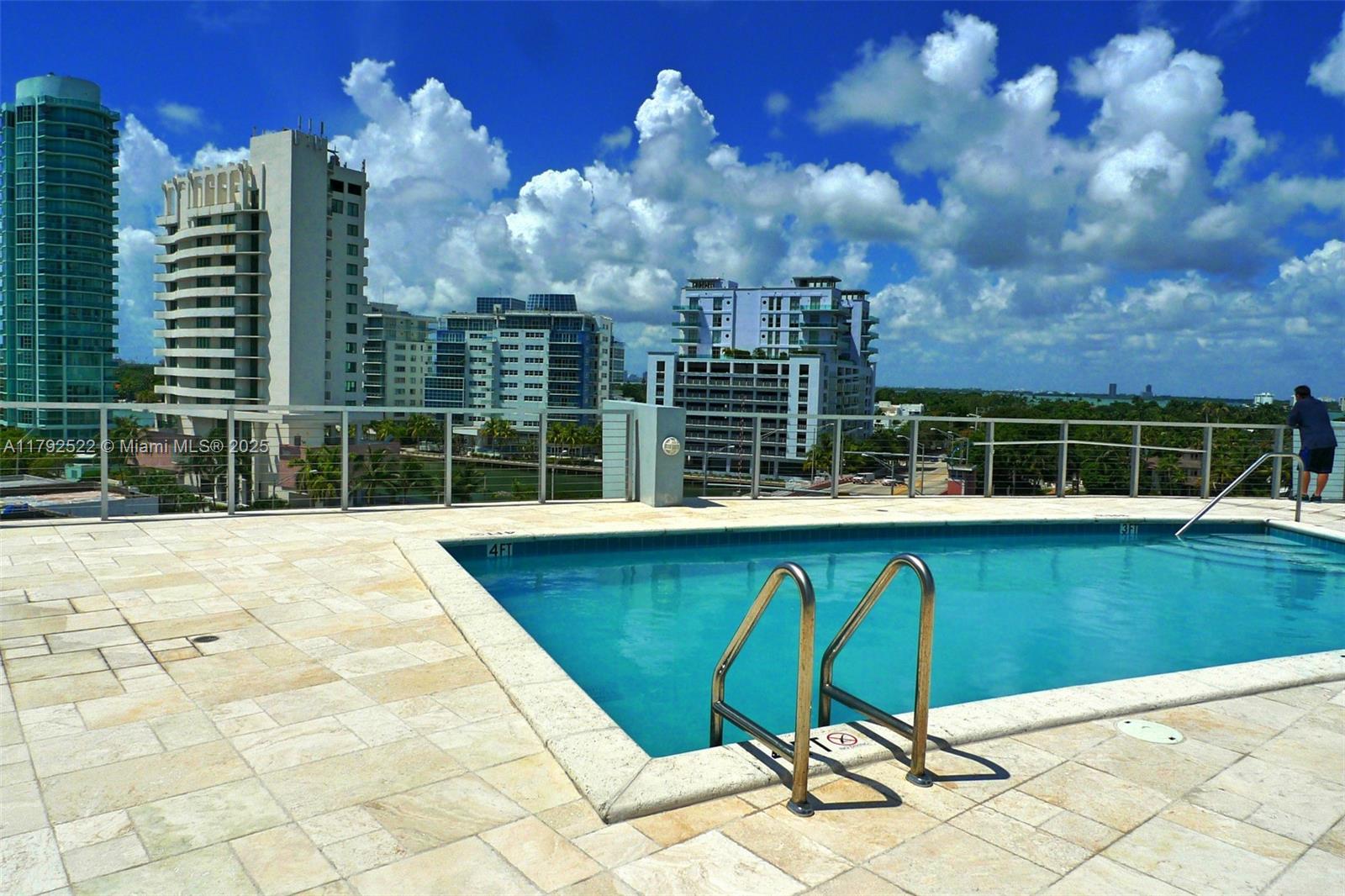 6305 Indian Creek Drive, Unit 3F Miami Beach, FL 33141 - Photo 7 of 60 a view of a swimming pool with a terrace