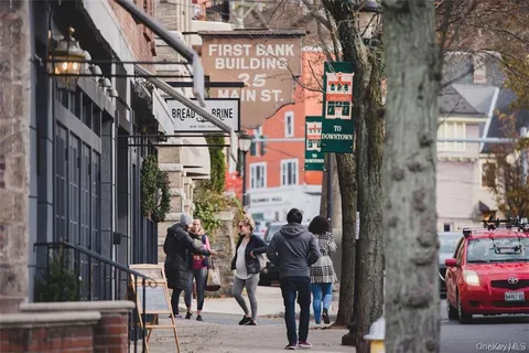 a view of a lake with a yard
