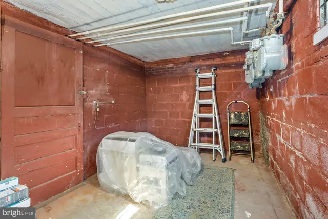 a view of a park with swings and slides