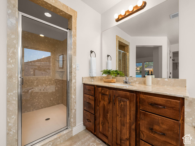 1288 North Horizon View Loop Elk Ridge, UT 84651 - Photo 14 of 38 Spacious shower with glass enclosure and built-in window