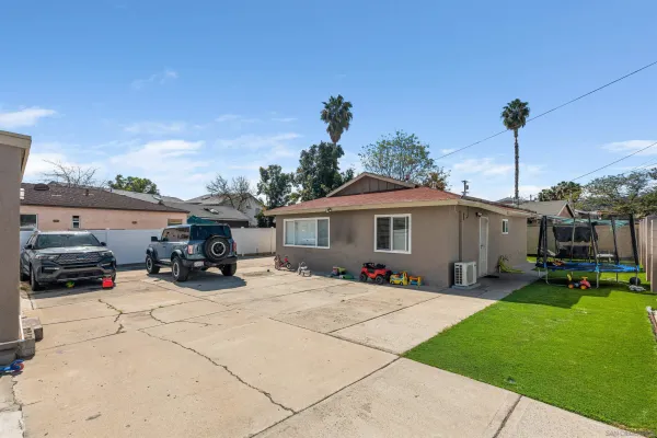 a view of a house with a patio