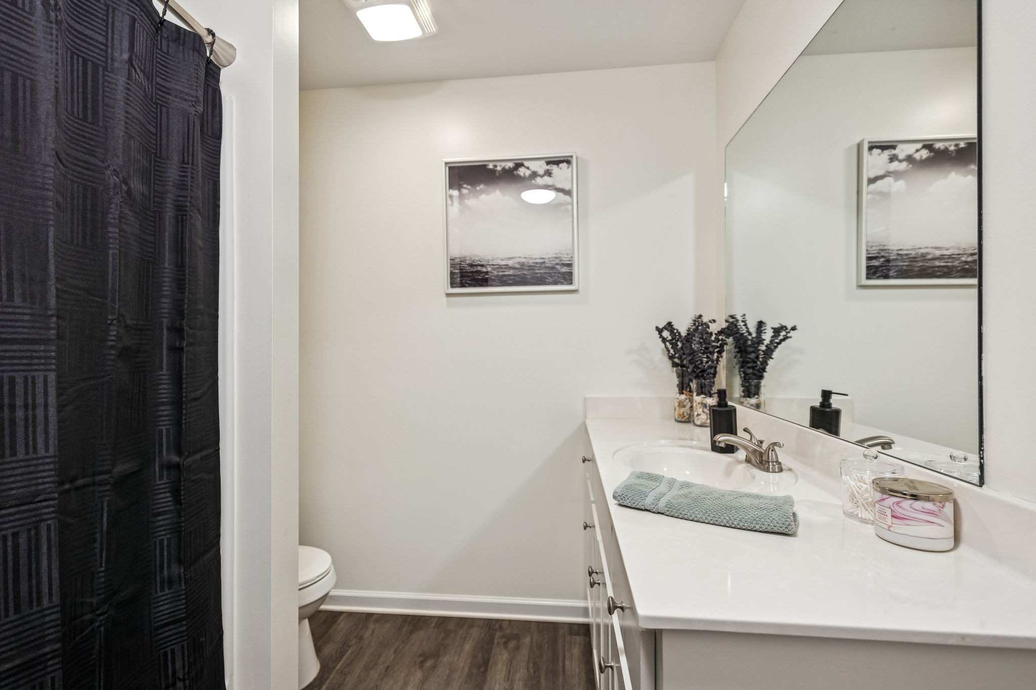 460 Edgewood Street Alexandria, TN 37012 - Photo 10 of 22 a bathroom with a granite countertop sink and a mirror