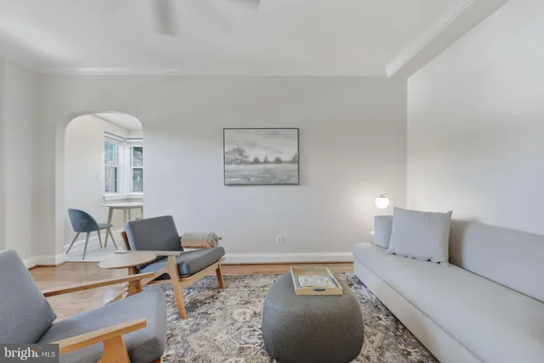 a living room with furniture and a couch